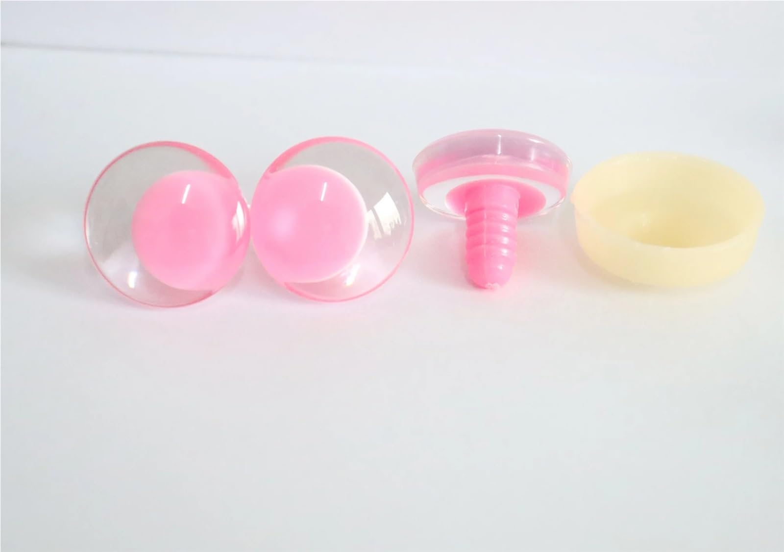 3D-Glitzeraugen für Puppen, 25 mm, 30 mm, runde Pupillenaugen mit weißer