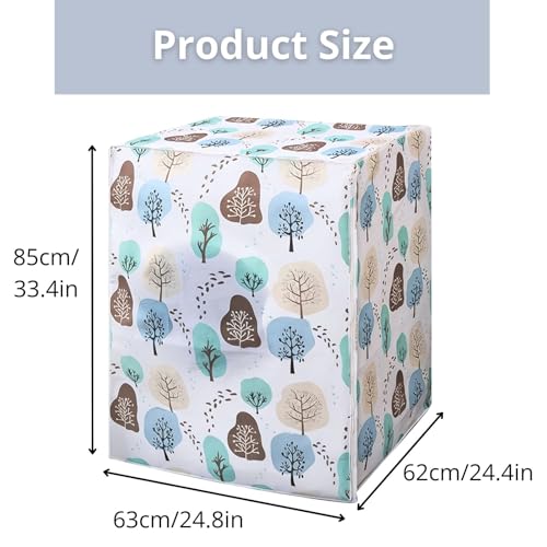 Image of Waterproof Washing Machine Cover,Washing Machine Front Load Cover for 7kg to 9kg Compatible For IFB / LG / Samsung / Whirlpool /Bosch / Haier / Siemens,63Cm x62Cm x85Cm