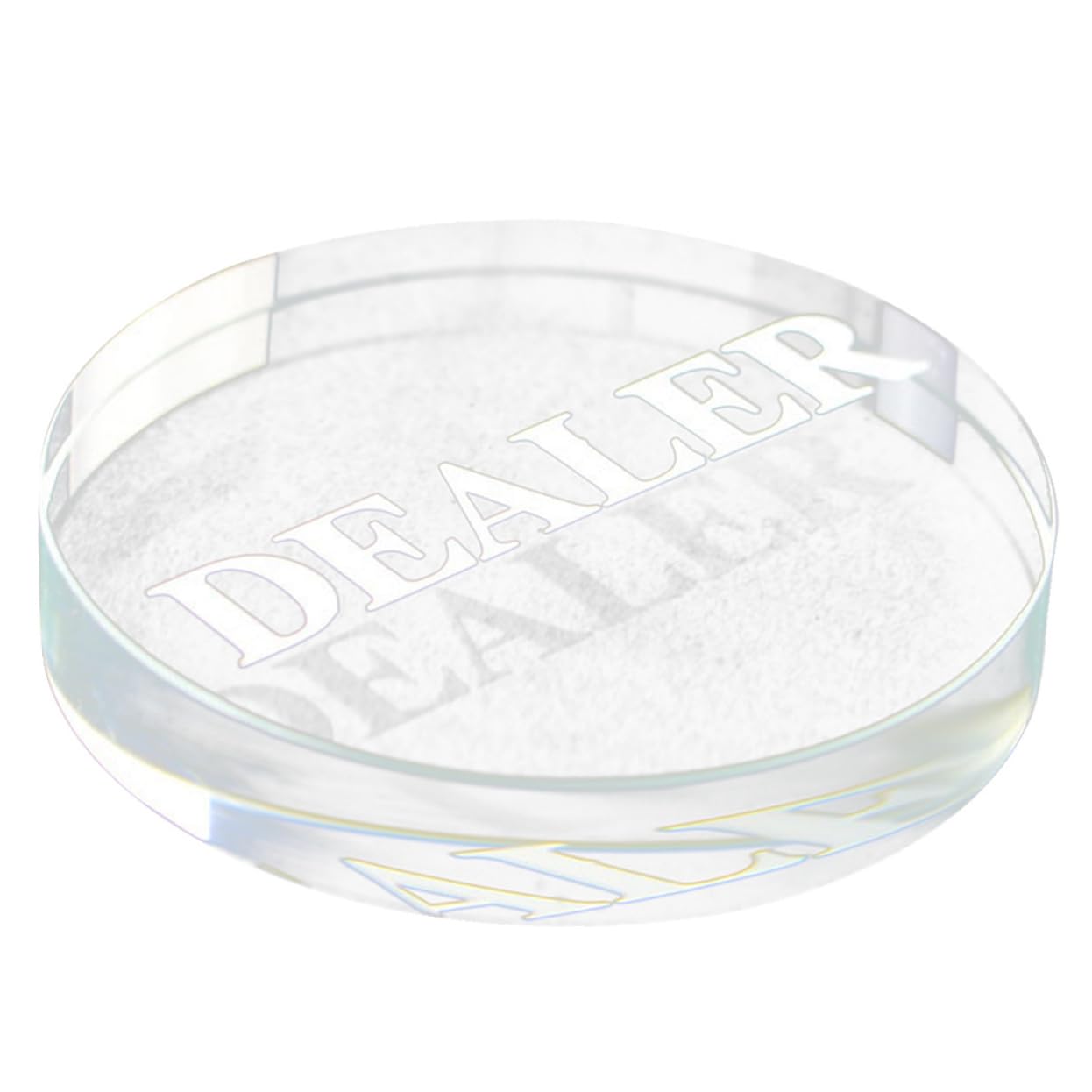 ifundom Crystal Dealer Button Poker Dealer Chip Game Accessory Dealer Poker Butt