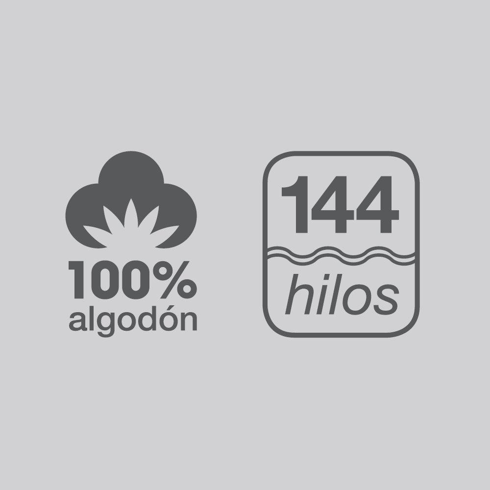 ESTELIA - Juego de sábanas Liso Color Blanco - Cama de 150 (3 Piezas) - 100% algodón - 144 Hilos