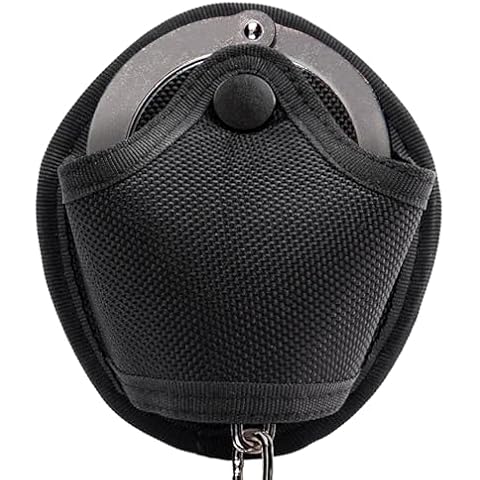 Handcuff Holder Case for Duty Belt Open Top Nylon Handcuff Pouch for Law Enforcement Security Police Military Standard Molle Handcuff Holster Carry Bag for Police Officer Cover