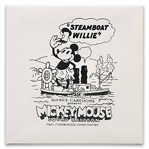 Toile Mickey Mouse Steamboat Willie Disney 100 ans pour salon vintage