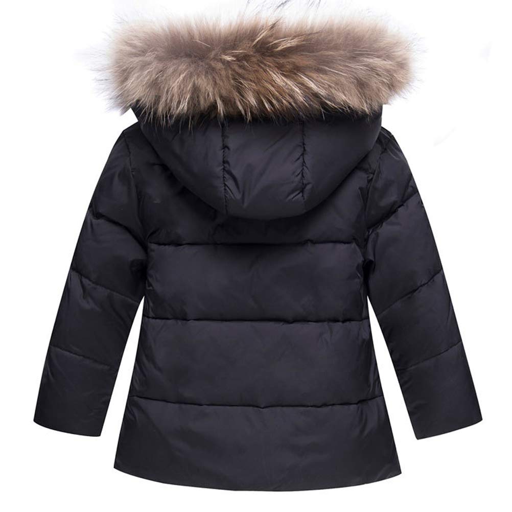 Ensemble Doudoune pour Bébé Combinaison de Neige Enfants Fourrure Costume de Bébé Veste Manteau Ski Doudoune Parka à Capuche d'hiver 2-5 Ans