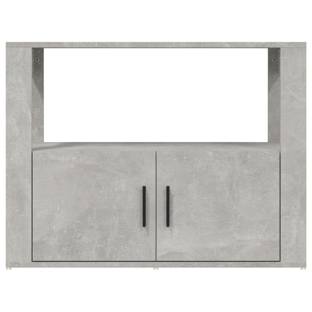 vidaXL Buffet Armoire de Rangement Organisateur de Maison Meuble de Rangement Armoire de Salon Gris Béton 80x30x60 cm Bois d'Ingénierie