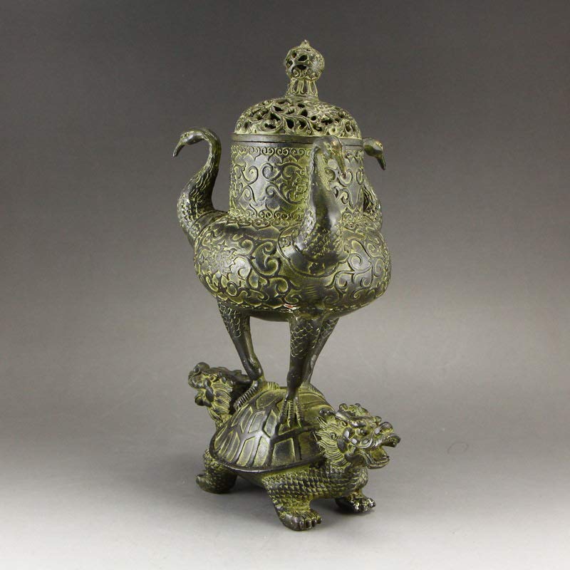 Antique Incenso Studio Smoked Turtle Crane Incenso Studio Pure Crane Crane Tartaruga Cinese