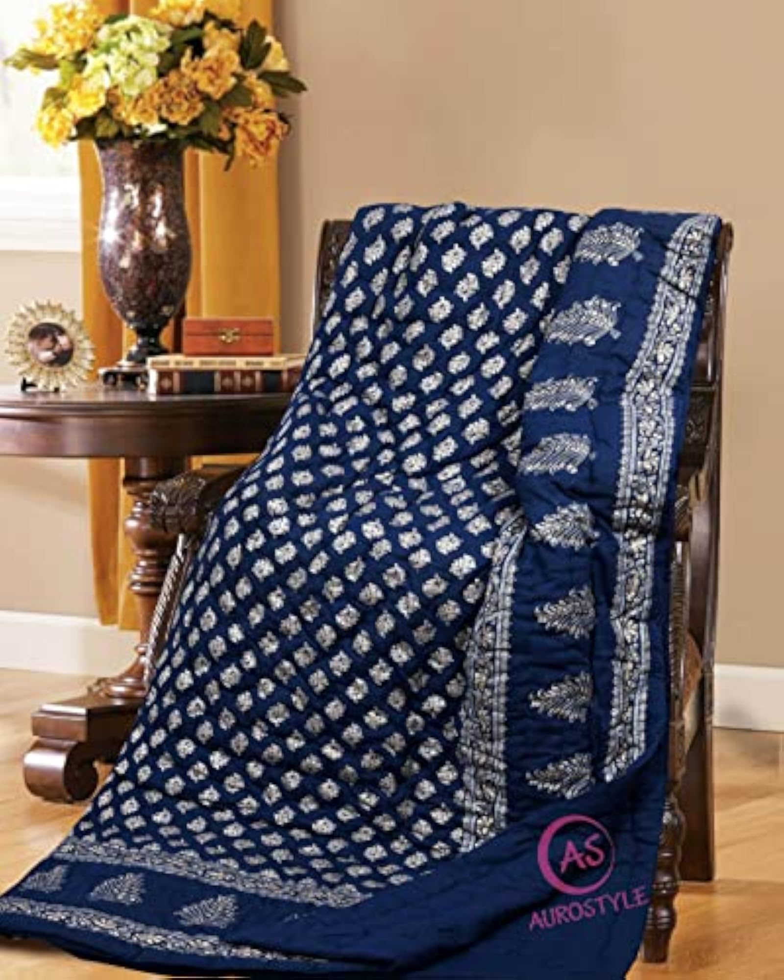 Rajasthani Traditional Jaipuri Hand Block Print Quilt