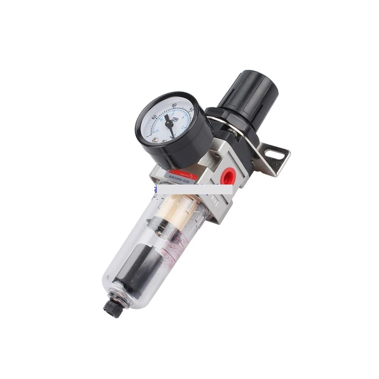 Valvola di riduzione della pressione del filtro di regolazione pneumatica AW2000-02 D Drenaggio automatico separatore di acqua dell'olio Filtro dell'aria 1 pz