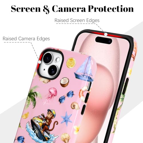 Image of Magnetic for iPhone 15 Plus Case for Women Girl, Monkeys