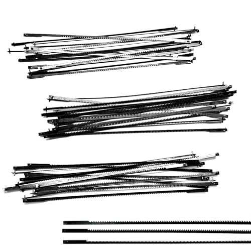6-1/2 Inch Coping Saw Blades Pin End 45Pack (15 TPI/18 TPI/24 TPI), Scroll Saw Blades for Sawing Wood, Plastic, Non-Ferrous Metals