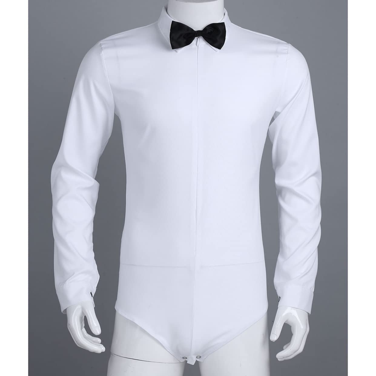 Mufeng Body Chemise Homme Body String Combinaison T Shirt Chemise Homme Mariage Cérémonie Baptème Soirée Bals Chemise de Costume Smoking Homme M-3XL