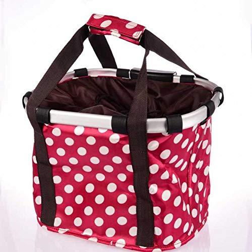 Prom-near Faltbarer Fahrradkorb Lenkerkorb Fahrrad Wasserdicht Vorne Korb Mit Halterung Ideal Für Den Lebensmitteleinkauf, 33 27 26 cm