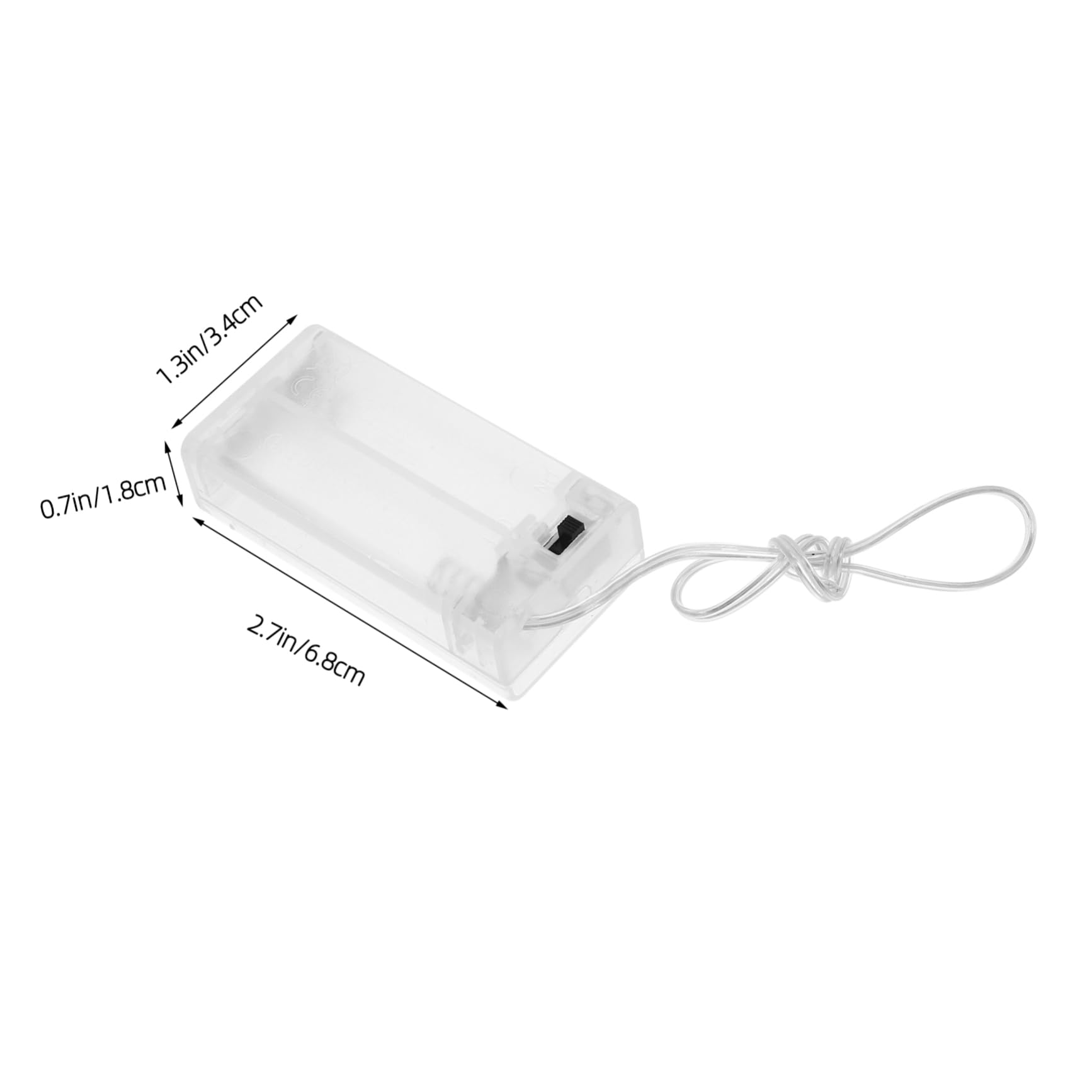 2 Sätze Aa Batteriehalterung Mit Schalter Transparentes Kunststoffgehäuse Für Lichterketten Robuste Und Langlebige Batteriebox Für Verwendung Ersatzbatteriehalter Für 10 Stück * 2