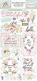Carta Bella Paper Company Flora no.3 6x13 Accents chipboard, teal, pink, purple, green, blue