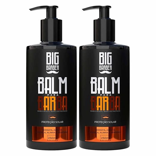 Kit 2x Balm Para Barba Hidratante 240ml Modelador Big Barber
