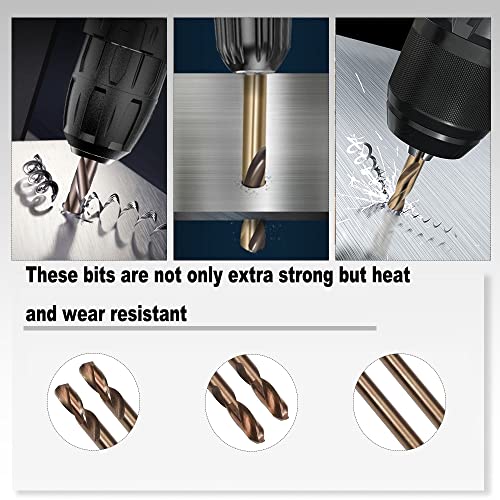 Utoolmart Hss Twist Double End Drill Bits, Straight Shank Spiral Rotary Tool, Hss Cobalt Full Grinding Twist, 5.2Mm Drilling Dia, 10 Pcs #TOP4