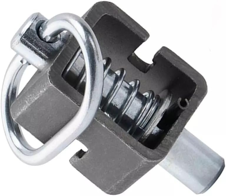 Trailer Gate Latch, Spring Latch Lock, Weld-On 5/8" Spring Latch Assembly with Plain Tube (4 Pack, Short)