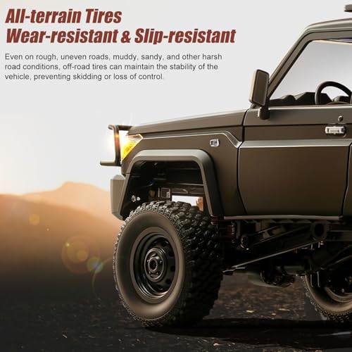 Image of RC Truck, 1 /12 LC79 RC Rock Crawler, MN-82S New Upgrades Land Cruiser Remote Control Pickup Off Road RTR 2.4GHz Remote Control Rock Crawler Car with Controllable Headlights DIY Customization