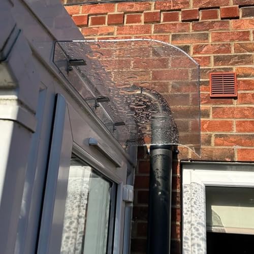 Auvent transparent pour entrée extérieure en polycarbonate pour porte et fenêtre - 3