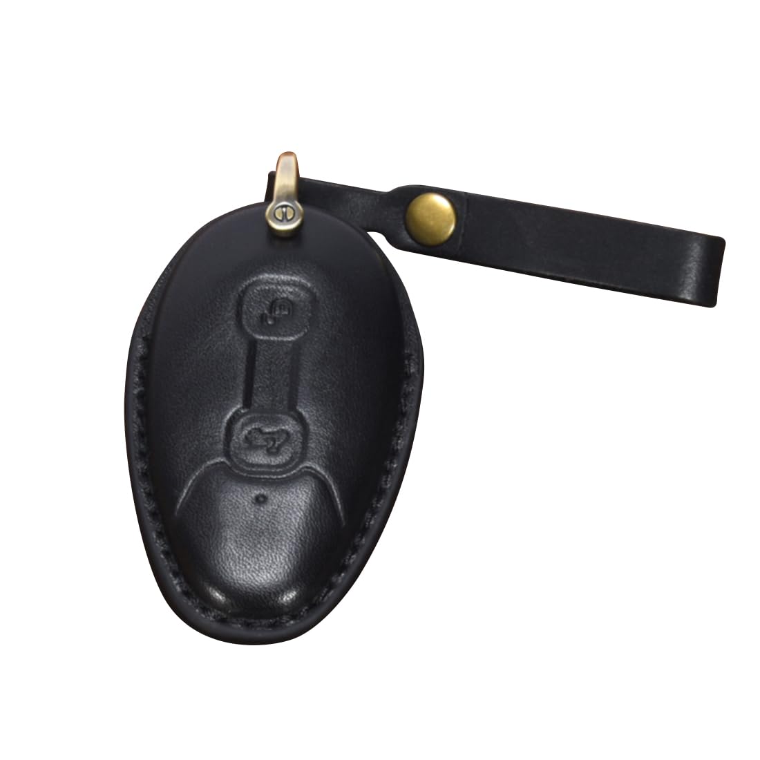 Vespa Motorcycle Key Case, Key Cover, Key Holder, Compatible with Vespa Gts300, GTV300, etc., Smart Key Case, Hand-Sewn, Genuine Leather, Lightweight, Comfortable, Stylish