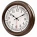 45MinST 12 Inches Retro Wall Clock,Day of The Week Wall Clock,Calendar Day Clock,Silent Non Ticking Battery Operated Movement(Bronze)