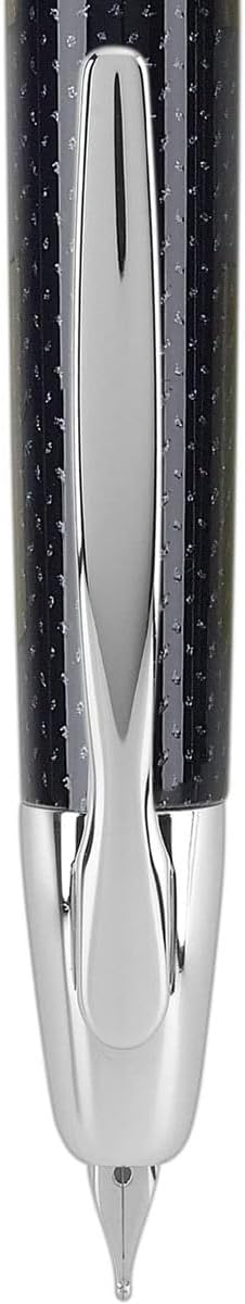 PILOT Vanishing Point Collection Retractable Fountain Pen, Blue Carbonesque with Rhodium Accents, Blue Ink, Fine Nib (60149)