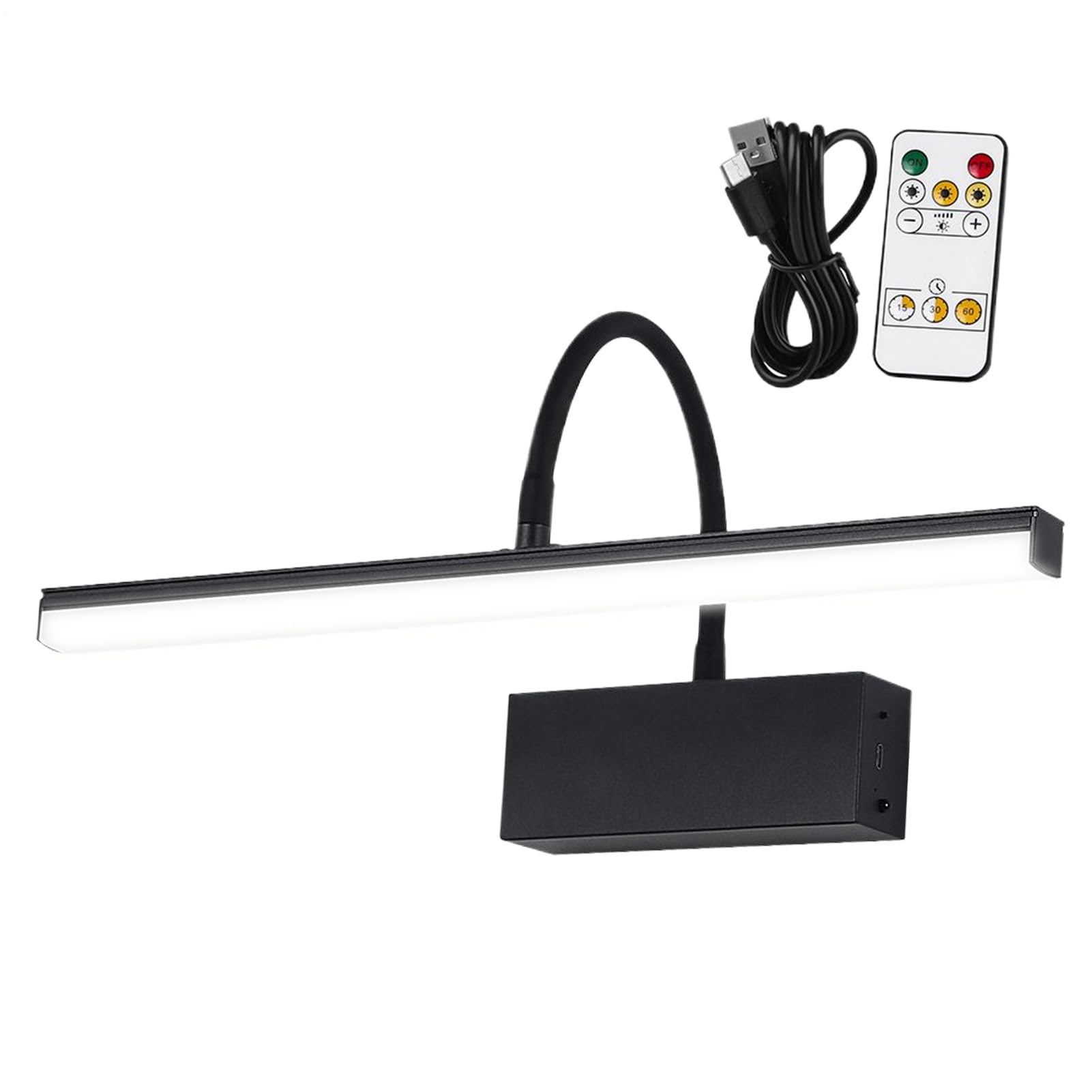 Lichter für - Wiederaufladbares Bildrahmenlicht mit Fernbedienung | Kabellose LED-Lampe mit 3 Farbmodi, Dimmfunktion und Timer zum Anzeigen von Gemälden, Illus
