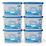 W&E Choice Moisture Absorbers with Ocean Breeze, Portable Dehumidifier for Closet & Bathrooms, Kitchen, Humidity Absorber Odor Eliminator Absorber 6 Pack