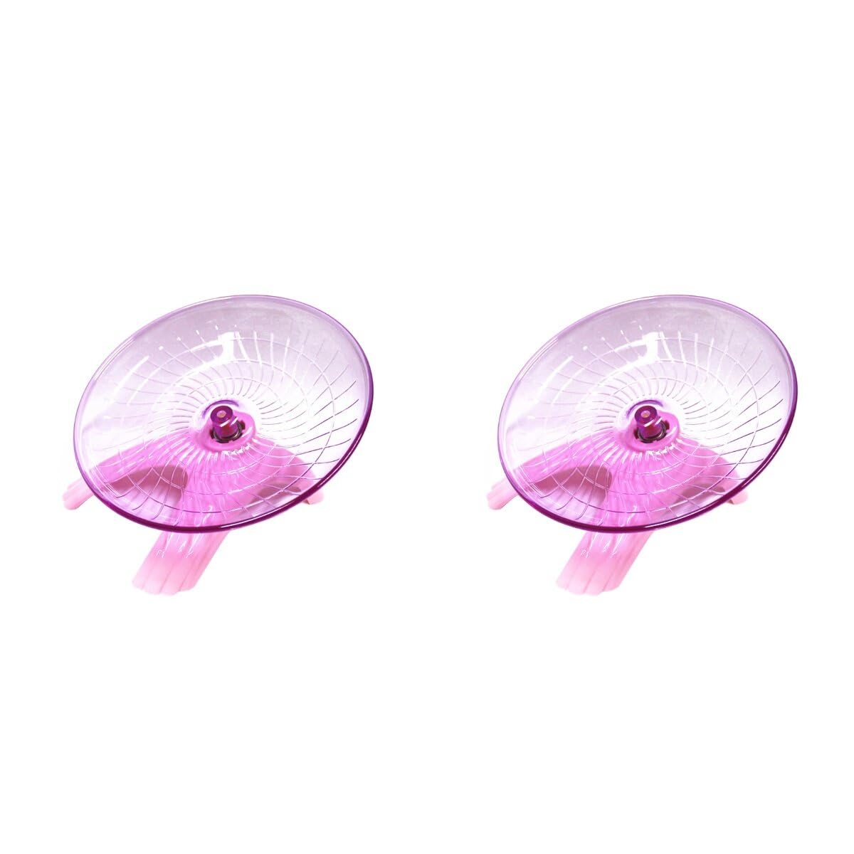 Mipcase 2pcs Saucer Hedgehog Gerbil Wheel Cm Cage Animals and Rat Other Disc Slip for Gerbils Toy Wheel- Run Hedgehogs Guinea Pets Pink Squirrel Hamsters Pet Chinchilla