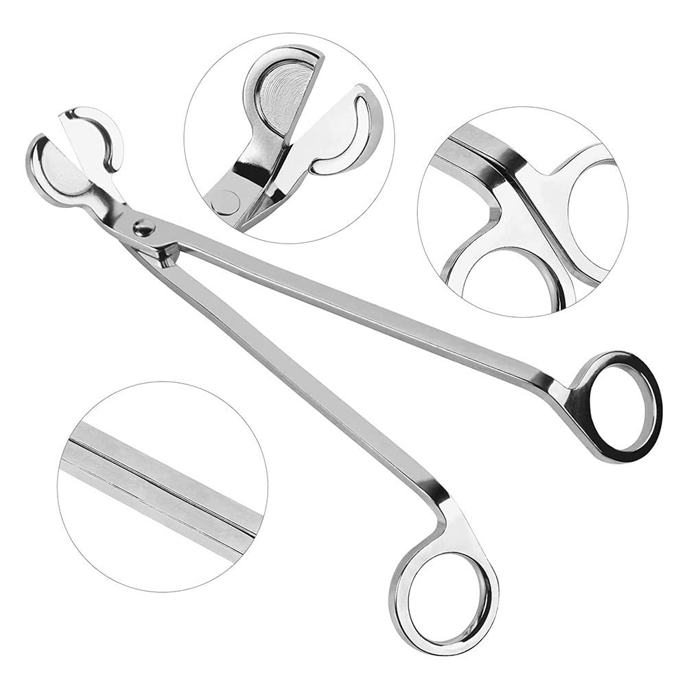 Likense Candle Wick Trimmer, Candle Wick Cutter Candle Snuffer Extinguisher with Gift Package, Pack-3