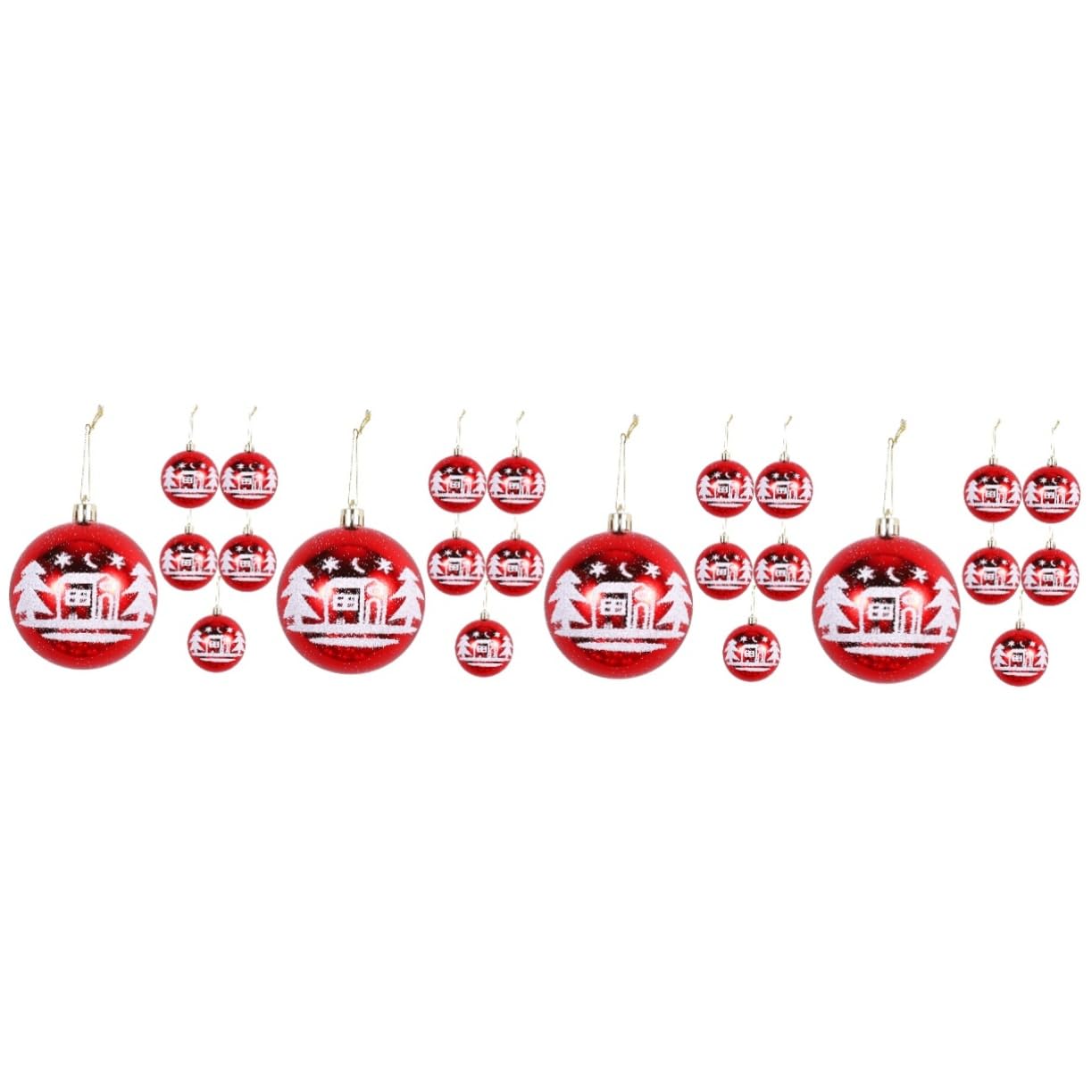 Zerodeko 4 Ensembles Ornements De Boule De Noël Arbre Lumineux De Noël Sapin De Noel Sapin De Noel en Feutrine pour Mur d'enfants Pendentif De Décoration d'arbre Plastique 6 Pièces * 4