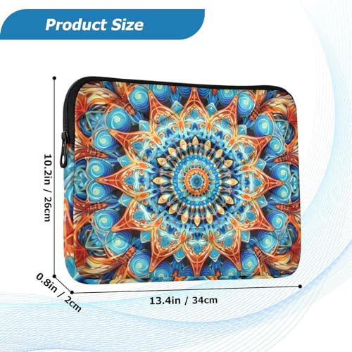 Funda para portátil 13-14 pulgadas impermeable azul y naranja miniatura 3