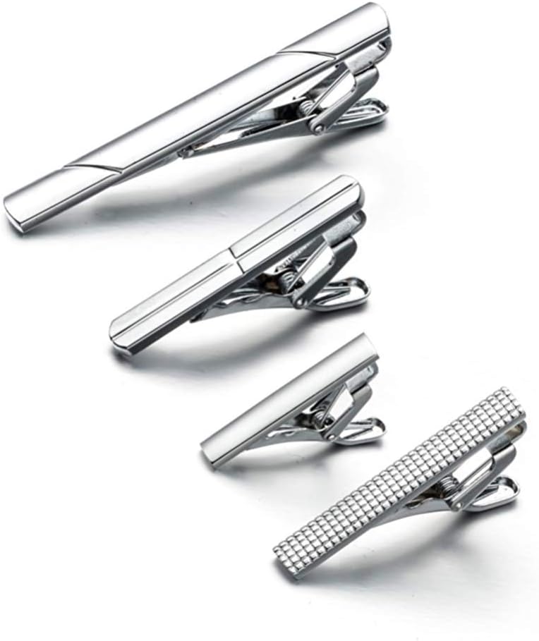 URKEYTie Bars for Men Skinny Regular Necktie, Length 1.5 Inch-2.3 Inch, Tie Clips Set in Gift Box