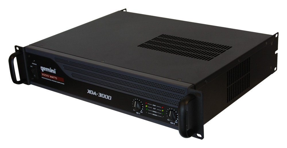 Gemini Sound XGA-3000 – Amplificateur professionnel pour DJ de classe AB, 2x 200W – Amplificateurs de puissance multizone pour s