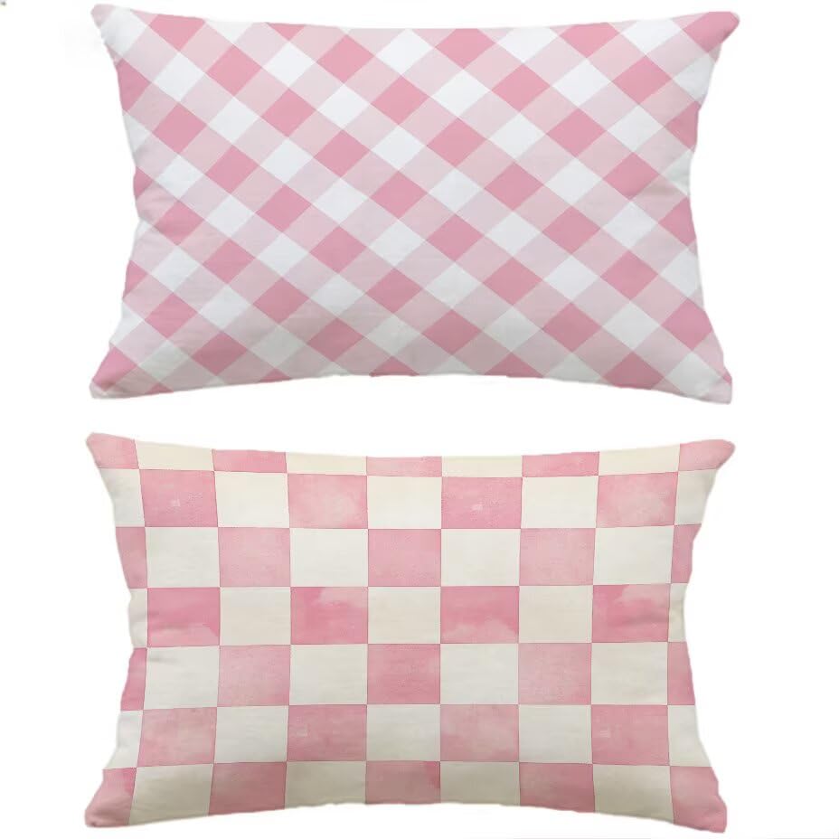Housse de coussin extérieur 60x90 cm lot de 2 imperméable rose