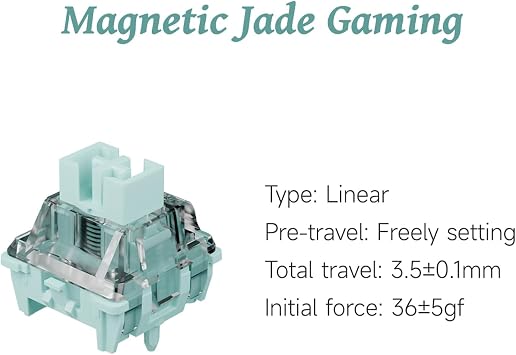 GATERON Magnetic Jade Gaming Linear HE Keyboard Switches(90PCS)