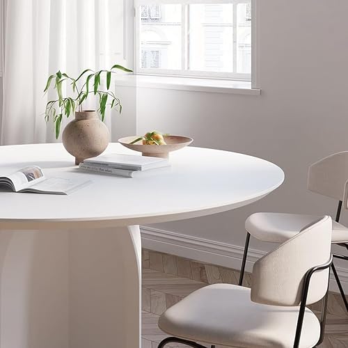 Miniatura 3 de Arthome Papel adhesivo blanco, papel tapiz autoadhesivo de 17 x 393 pulgadas, vinilo de PVC impermeable, a prueba de aceite, papel tapiz blanco,