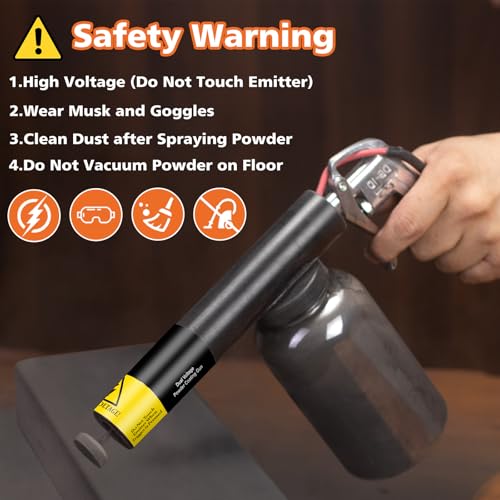 Powder Coating Gun System for Metal, Hotcoat Powder Coating Kit, Dual Voltage 15KV 25KV, Model PT-200 by PTOOL - Image 6