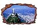 Produktbild 3D Wandmotiv Rio de Janeiro Brasilien Skyline Wandbild Stadt selbstklebend Wandtattoo Wohnzimmer Wand Aufkleber 11E259, Wandbild Größe E:ca. 168cmx98cm
