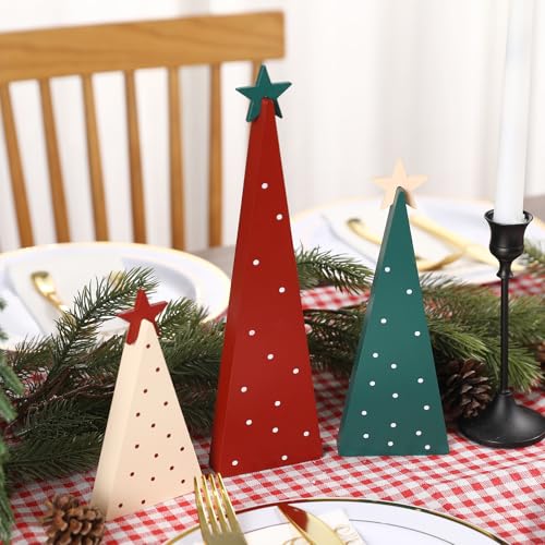 FestalMart Christmas Decorations-Three Sizes Wooden Tree Sign with Star - image 7