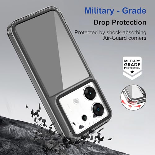 Image of Zapcase Back Case Cover for Infinix Zero 30 5G | Compatible for Infinix Zero 30 5G Back Cover | Case Cover with Camera Protection | (TPU + PC | Translucent Black)