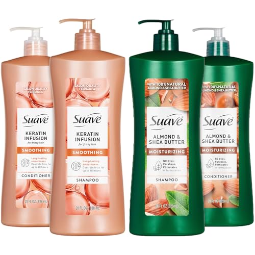 Suave keratin infusion and almond shea butter 4 piece set