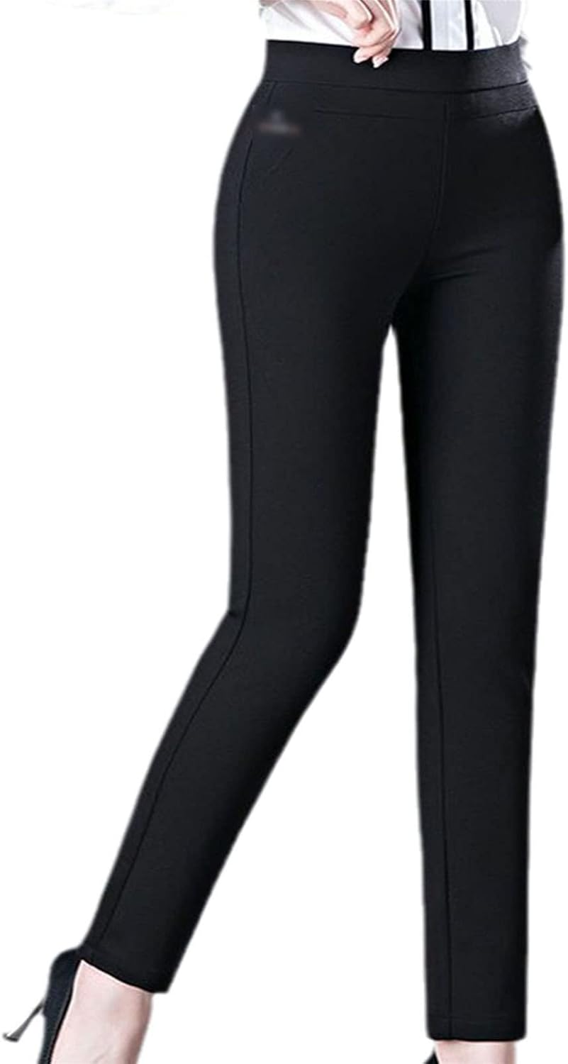 Spring and Autumn High Waist Casual Elastic Slim Middle-Aged and Elderly Women's Trousers All-Match Pencil Pants