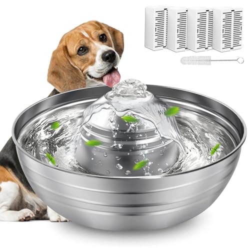 Fuente de Agua para Gatos de Acero Inoxidable 2L