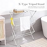 Foldable Clothes Drying Rack with 4 Hangers, 3-Tier Portable Extendable Laundry Drying Rack for Indoor Air Drying Clothing, 41"x29"x14"