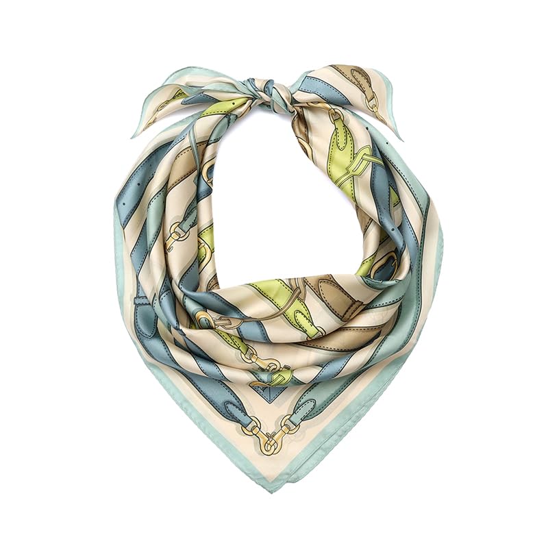 Coach womens Multi Belt Printed Silk Square