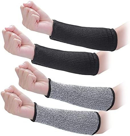 2 Pairs Cut Resistant Arm Sleeves Protective Arm Bite Proof