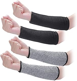 ASTER 2 Pairs Cut Resistant Sleeves Level 5 Protective Arm Sleeves Arm Protection Sleeves Guard