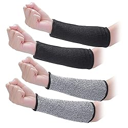 ASTER 2 Pares Mangas Resistentes a los Cortes Cut Resistant Sleeves clase 5 Protección Brazo Manga para Brazo de Seguridad Protección Manga Guardia
