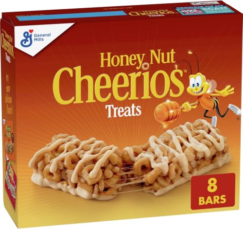 Image of Honey Nut Cheerios Breakfast Cereal Treat Bars,Snack Bars,8 ct (Pack of 6)