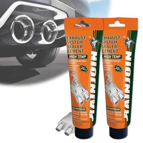 SFNN 2 x 170g Sellador de Sistema de Escape de vehículos, Pasta de Juntas Motor, Adhesivo de Grietas, superpegamento para silenciadores de Coche, Tubos de Escape